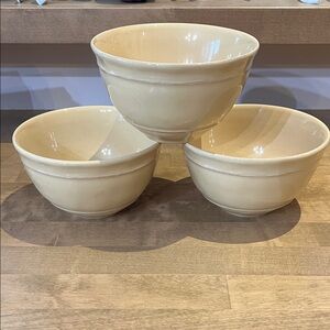 Pottery Barn Vintage Cambria Handcrafted Portugal Bowls Set of 3